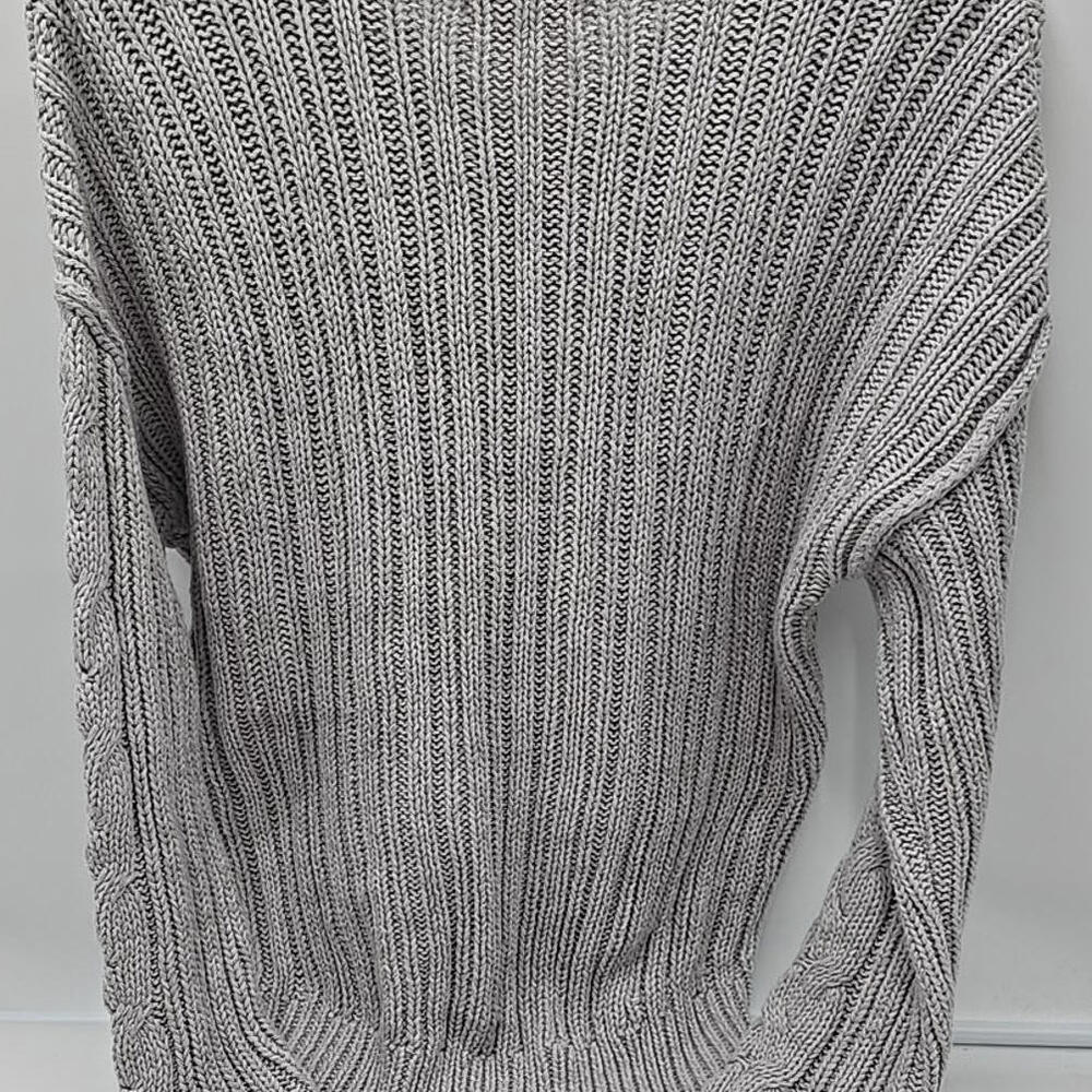 NWT AEROPOSTALE Chunky V-Neck Textured Cardigan SWEATER Y2K Grey S‎ - Picture 6 of 14